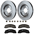 KIT-072924-1183 2-Wheel Set Front Brake Disc and Pad Kit, Plain Surface 6 Lugs 350.01 mm Semi-metallic, Includes (2) Brake Disc and (1) Brake Pad Set
