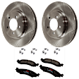 KIT-072924-1189 2-Wheel Set Front Brake Disc and Pad Kit, Plain Surface 5 Lugs 305.05 mm Ceramic, Includes (1) Brake Pad Set and (2) Brake Disc