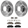 KIT-072924-1207 2-Wheel Set Front Brake Disc and Pad Kit, Plain Surface 5 Lugs 308 mm Ceramic 4WD, Includes (1) Brake Pad Set and (2) Brake Disc