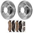 KIT-072924-1208 2-Wheel Set Front Brake Disc and Pad Kit, Plain Surface 5 Lugs 308 mm Ceramic 4WD, Includes (1) Brake Pad Set and (2) Brake Disc
