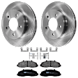 KIT-072924-1209 2-Wheel Set Front Brake Disc and Pad Kit, Plain Surface 5 Lugs 308 mm Semi-metallic 4WD, Includes (1) Brake Pad Set and (2) Brake Disc