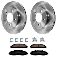 KIT-072924-1211 2-Wheel Set Front Brake Disc and Pad Kit, Plain Surface 5 Lugs 308 mm Semi-metallic 4WD, Includes (1) Brake Pad Set and (2) Brake Disc