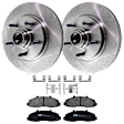 KIT-072924-1225 2-Wheel Set Front Brake Disc and Pad Kit, Plain Surface 5 Lugs 308 mm Semi-metallic, Includes (1) Brake Pad Set and (2) Brake Disc