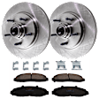KIT-072924-1227 2-Wheel Set Front Brake Disc and Pad Kit, Plain Surface 5 Lugs 308 mm Semi-metallic, Includes (1) Brake Pad Set and (2) Brake Disc