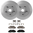 KIT-072924-1291 2-Wheel Set Front Brake Disc and Pad Kit, Plain Surface 5 Lugs 308 mm Ceramic RWD, Includes (1) Brake Pad Set and (2) Brake Disc