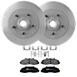 KIT-072924-1292 2-Wheel Set Front Brake Disc and Pad Kit, Plain Surface 5 Lugs 308 mm Semi-metallic RWD, Includes (1) Brake Pad Set and (2) Brake Disc