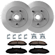 KIT-072924-1293 2-Wheel Set Front Brake Disc and Pad Kit, Plain Surface 5 Lugs 308 mm Semi-metallic RWD, Includes (1) Brake Pad Set and (2) Brake Disc