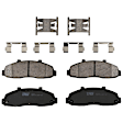 2000 Ford F-150 - 2-Wheel Set Front Brake Disc and Pad Kit, Cross-drilled and Slotted, 5 Lugs, 308 mm, Ceramic, RWD, Lightning Model, 4-Wheel ABS, Production Date From December 1999, 5.4L 8Cyl, Includes (2) Disc and (1) Pad Set