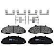 KIT-072924-1296 2-Wheel Set Front Brake Disc and Pad Kit, Cross-drilled and Slotted 5 Lugs 308 mm Semi-metallic RWD, Includes (1) Brake Pad Set and (2) Brake Disc