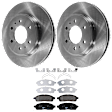 KIT-072924-1299 2-Wheel Set Front Brake Disc and Pad Kit, Plain Surface 6 Lugs 329.95 mm Semi-metallic, Includes (2) Brake Disc and (1) Brake Pad Set