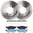 KIT-072924-1404 2-Wheel Set Front Brake Disc and Pad Kit, Plain Surface 8 Lugs 369.06 mm Semi-metallic, Includes (2) Brake Disc and (1) Brake Pad Set