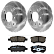 KIT-072924-1439 2-Wheel Set Rear Brake Disc and Pad Kit, Plain Surface 5 Lugs 262.13 mm Ceramic, Includes (2) Brake Disc and (1) Brake Pad Set