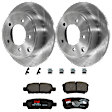 2008 Chrysler Sebring - 2-Wheel Set Rear Brake Disc and Pad Kit, Plain Surface, 5 Lugs, 262.13 mm, Ceramic, Sedan, 22mm  Disc, Code BRF, 2.7L 6Cyl,  Includes (2) Disc and (1) Pad Set