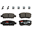 2008 Chrysler Sebring - 2-Wheel Set Rear Brake Disc and Pad Kit, Plain Surface, 5 Lugs, 262.13 mm, Ceramic, Sedan, 22mm  Disc, Code BRF, 2.7L 6Cyl,  Includes (2) Disc and (1) Pad Set