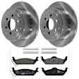 KIT-072924-1455 2-Wheel Set Rear Brake Disc and Pad Kit, Plain Surface 6 Lugs 311.91 mm Semi-metallic, Includes (2) Brake Disc and (1) Brake Pad Set