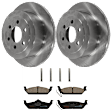 KIT-072924-1456 2-Wheel Set Rear Brake Disc and Pad Kit, Plain Surface 6 Lugs 311.91 mm Semi-metallic, Includes (2) Brake Disc and (1) Brake Pad Set