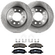 KIT-072924-1461 2-Wheel Set Rear Brake Disc and Pad Kit, Plain Surface 5 Lugs 263.91 mm Ceramic, Includes (2) Brake Disc and (1) Brake Pad Set