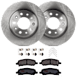 KIT-072924-1462 2-Wheel Set Rear Brake Disc and Pad Kit, Plain Surface 5 Lugs 263.91 mm Ceramic, Includes (2) Brake Disc and (1) Brake Pad Set