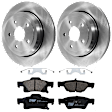 KIT-072924-1470 2-Wheel Set Rear Brake Disc and Pad Kit, Plain Surface 5 Lugs 329.95 mm Ceramic, Includes (1) Brake Pad Set and (2) Brake Disc
