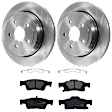 KIT-072924-1471 2-Wheel Set Rear Brake Disc and Pad Kit, Plain Surface 5 Lugs 329.95 mm Ceramic, Includes (1) Brake Pad Set and (2) Brake Disc