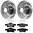 KIT-072924-1476 2-Wheel Set Rear Brake Disc and Pad Kit, Plain Surface 5 Lugs 329.95 mm Ceramic, Includes (1) Brake Pad Set and (2) Brake Disc