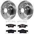 KIT-072924-1477 2-Wheel Set Rear Brake Disc and Pad Kit, Plain Surface 5 Lugs 329.95 mm Ceramic, Includes (1) Brake Pad Set and (2) Brake Disc