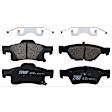 KIT-072924-1479 2-Wheel Set Rear Brake Disc and Pad Kit, Cross-drilled and Slotted 5 Lugs 330 mm Ceramic, Includes (1) Brake Pad Set and (2) Brake Disc