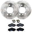 KIT-072924-1508 2-Wheel Set Rear Brake Disc and Pad Kit, Plain Surface 5 Lugs 272.03 mm Semi-metallic, Includes (1) Brake Pad Set and (2) Brake Disc
