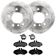 KIT-072924-1510 2-Wheel Set Rear Brake Disc and Pad Kit, Plain Surface 5 Lugs 272.03 mm Semi-metallic, Includes (1) Brake Pad Set and (2) Brake Disc