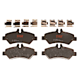 KIT-072924-1514 2-Wheel Set Rear Brake Disc and Pad Kit, Plain Surface 6 Lugs 297.94 mm Semi-metallic, Includes (1) Brake Pad Set and (2) Brake Disc