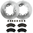 KIT-072924-1520 2-Wheel Set Rear Brake Disc and Pad Kit, Plain Surface 6 Lugs 303.28 mm Semi-metallic, Includes (2) Brake Disc and (1) Brake Pad Set