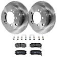 KIT-072924-1523 2-Wheel Set Rear Brake Disc and Pad Kit, Plain Surface 5 Lugs 261.87 mm Semi-metallic, Includes (1) Brake Pad Set and (2) Brake Disc
