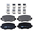 KIT-072924-1540 2-Wheel Set Rear Brake Disc and Pad Kit, Plain Surface 5 Lugs 278 mm Ceramic, Includes (1) Brake Pad Set and (2) Brake Disc