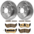KIT-072924-1554 2-Wheel Set Rear Brake Disc and Pad Kit, Plain Surface 5 Lugs 284.99 mm Ceramic, Includes (1) Brake Pad Set and (2) Brake Disc