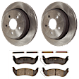 KIT-072924-1555 2-Wheel Set Rear Brake Disc and Pad Kit, Plain Surface 5 Lugs 294.89 mm Ceramic, Includes (1) Brake Pad Set and (2) Brake Disc