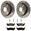 KIT-072924-1556 2-Wheel Set Rear Brake Disc and Pad Kit, Plain Surface 5 Lugs 294.89 mm Ceramic, Includes (1) Brake Pad Set and (2) Brake Disc
