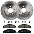 KIT-072924-169 2-Wheel Set Front Brake Disc and Pad Kit, Plain Surface 5 Lugs 303.02 mm Ceramic, Includes (1) Brake Pad Set and (2) Brake Disc