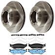 KIT-072924-1709 2-Wheel Set Rear Brake Disc and Pad Kit, Plain Surface 10 Lugs 394.97 mm Semi-metallic, Includes (2) Brake Disc and (1) Brake Pad Set