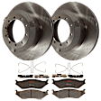 KIT-072924-1718 2-Wheel Set Brake Disc and Pad Kit, Plain Surface 10 Lugs 390 mm Semi-metallic, Includes (2) Brake Disc and (1) Brake Pad Set