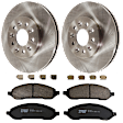 KIT-072924-1743 2-Wheel Set Front Brake Disc and Pad Kit, Plain Surface 5 Lugs 293.12 mm Ceramic, Includes (1) Brake Pad Set and (2) Brake Disc