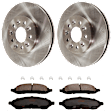 KIT-072924-1744 2-Wheel Set Front Brake Disc and Pad Kit, Plain Surface 5 Lugs 293.12 mm Ceramic, Includes (1) Brake Pad Set and (2) Brake Disc