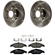 KIT-072924-1765 2-Wheel Set Front Brake Disc and Pad Kit, Plain Surface 5 Lugs 276 mm Ceramic, Includes (2) Disc and (1) Pad Set