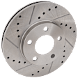 KIT-072924-1768 2-Wheel Set Front Brake Disc and Pad Kit, Cross-drilled and Slotted 5 Lugs 276 mm Ceramic, Includes (1) Brake Pad Set and (2) Brake Disc