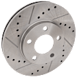 KIT-072924-1769 2-Wheel Set Front Brake Disc and Pad Kit, Cross-drilled and Slotted 5 Lugs 276 mm Ceramic, Includes (1) Brake Pad Set and (2) Brake Disc