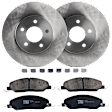 KIT-072924-1771 2-Wheel Set Front Brake Disc and Pad Kit, Plain Surface 5 Lugs 293.12 mm Ceramic, Includes (1) Brake Pad Set and (2) Brake Disc