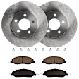 KIT-072924-1772 2-Wheel Set Front Brake Disc and Pad Kit, Plain Surface 5 Lugs 293.12 mm Ceramic, Includes (1) Brake Pad Set and (2) Brake Disc