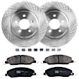 KIT-072924-1777 2-Wheel Set Front Brake Disc and Pad Kit, Plain Surface 5 Lugs 315.72 mm Ceramic, Includes (1) Brake Pad Set and (2) Brake Disc