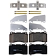 KIT-072924-1801 2-Wheel Set Front Brake Disc and Pad Kit, Cross-drilled and Slotted 5 Lugs 355.09 mm Ceramic, Includes (1) Brake Pad Set and (2) Brake Disc