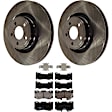 KIT-072924-1807 2-Wheel Set Front Brake Disc and Pad Kit, Plain Surface 5 Lugs 352 mm Ceramic, Includes (2) Brake Disc and (1) Brake Pad Set