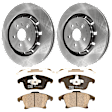 KIT-072924-1856 2-Wheel Set Front Brake Disc and Pad Kit, Plain Surface 5 Lugs 352.04 mm Ceramic, Includes (2) Brake Disc and (1) Brake Pad Set